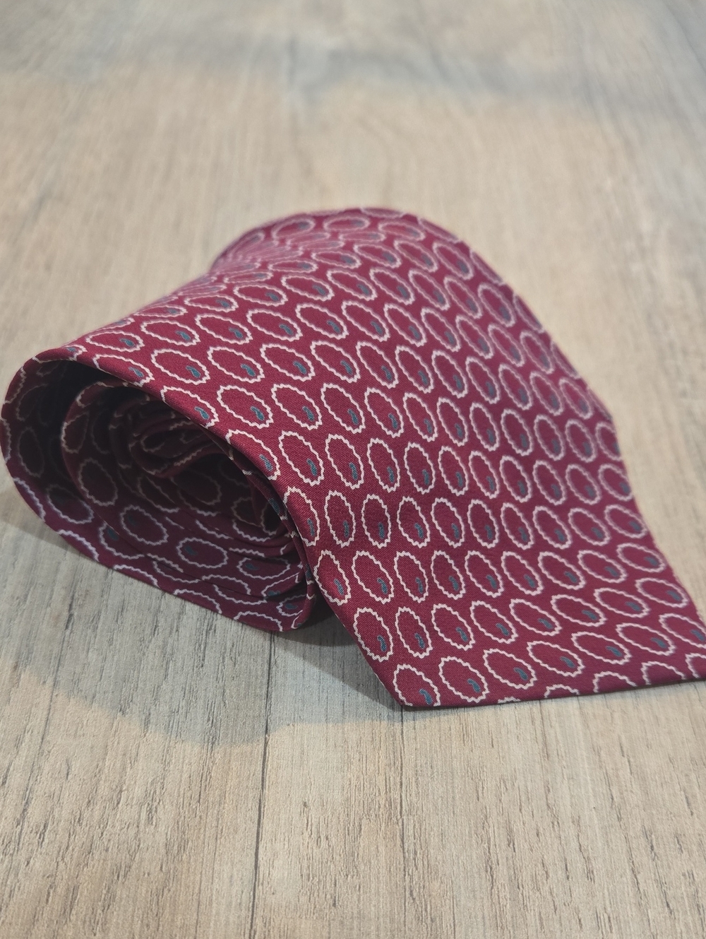 Giorgio Armani Burgundy Silk Tie